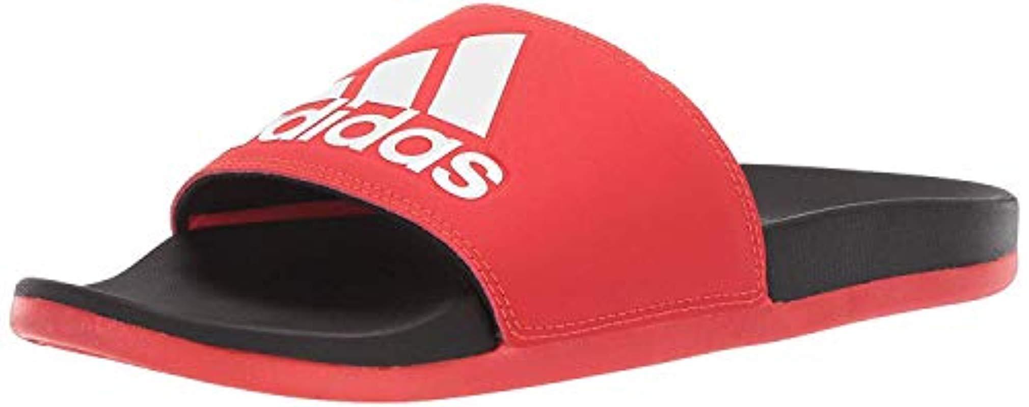 adidas adilette red black