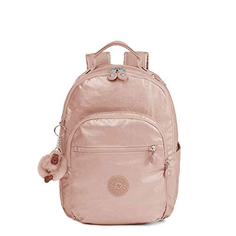 rose gold kipling bag