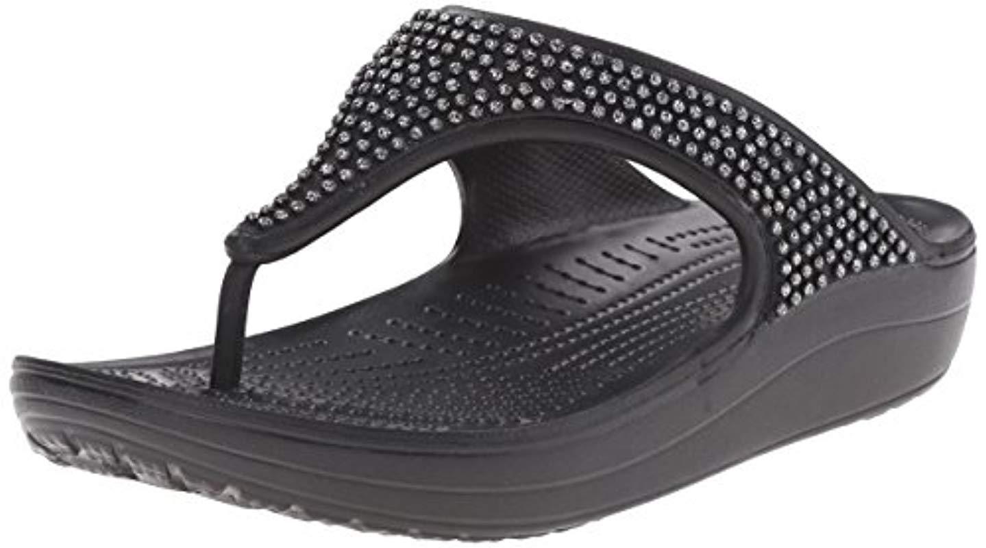 white diamante flip flops