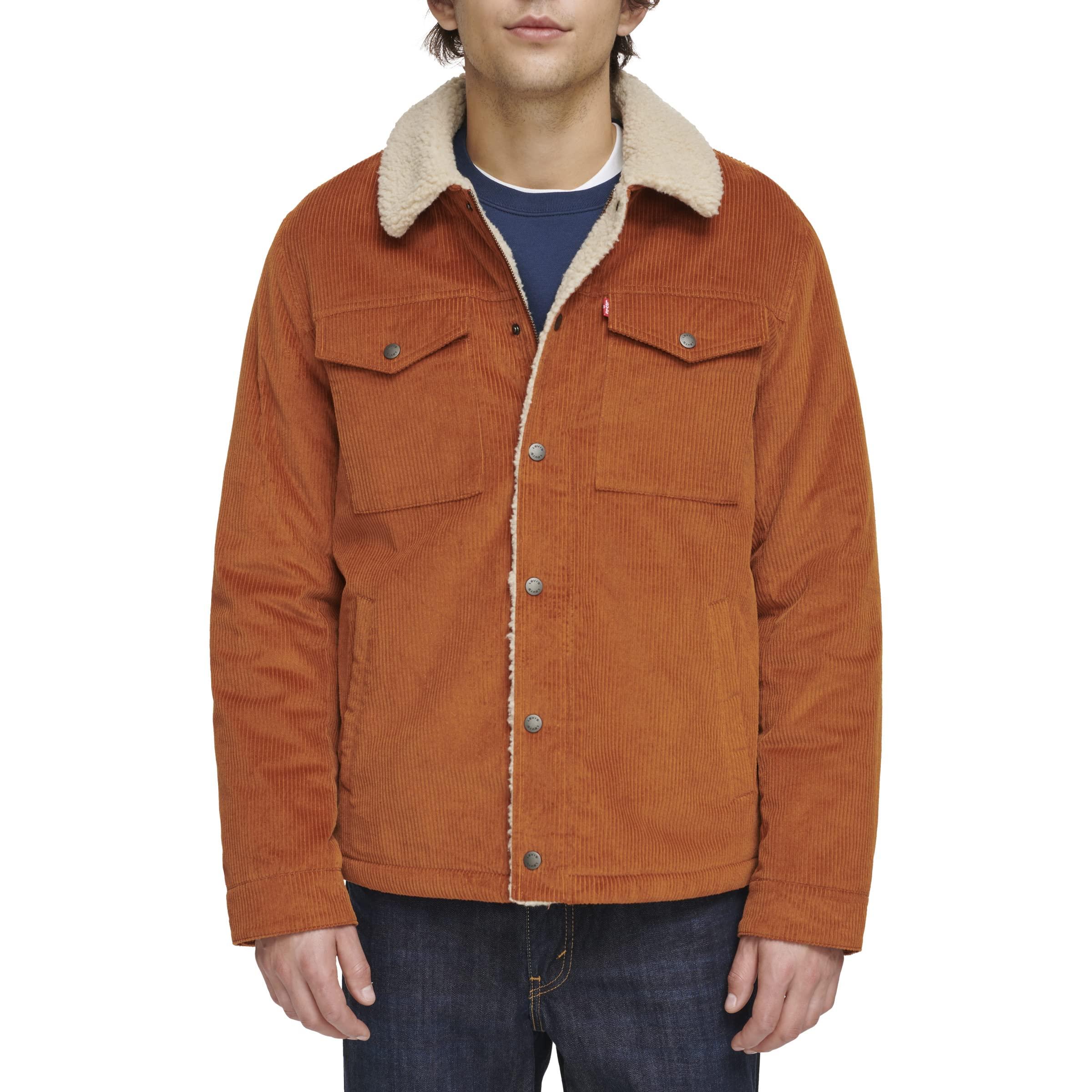 Levi's brown on sale corduroy sherpa jacket