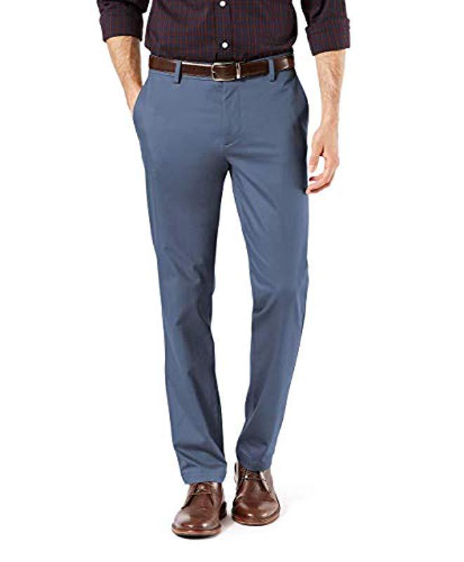 barricade Glad karbonade Dockers Slim Fit Signature Khaki Lux Cotton Stretch Pants D1 in Blue for Men  | Lyst