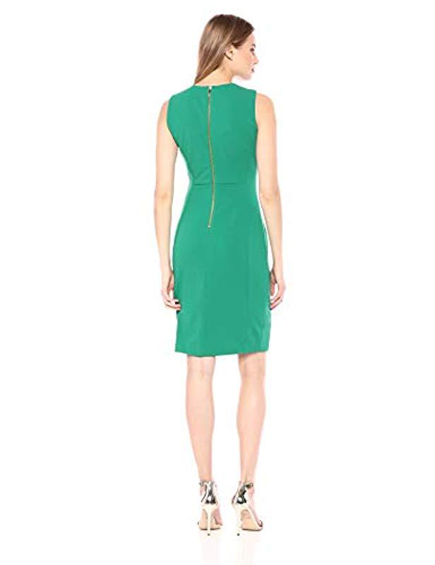 calvin klein dark green dress