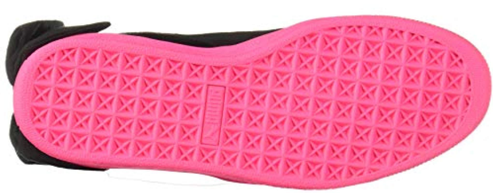 black puma bow trainers