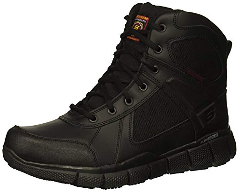 Skechers Telfinsawaga Military And Tactical Boot in Black Leather (Black) for Men Lyst