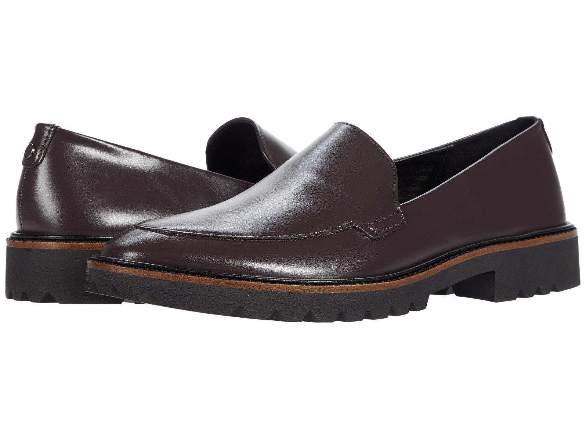 Ecco Incise Tailored Loafer Flat in Black | Lyst