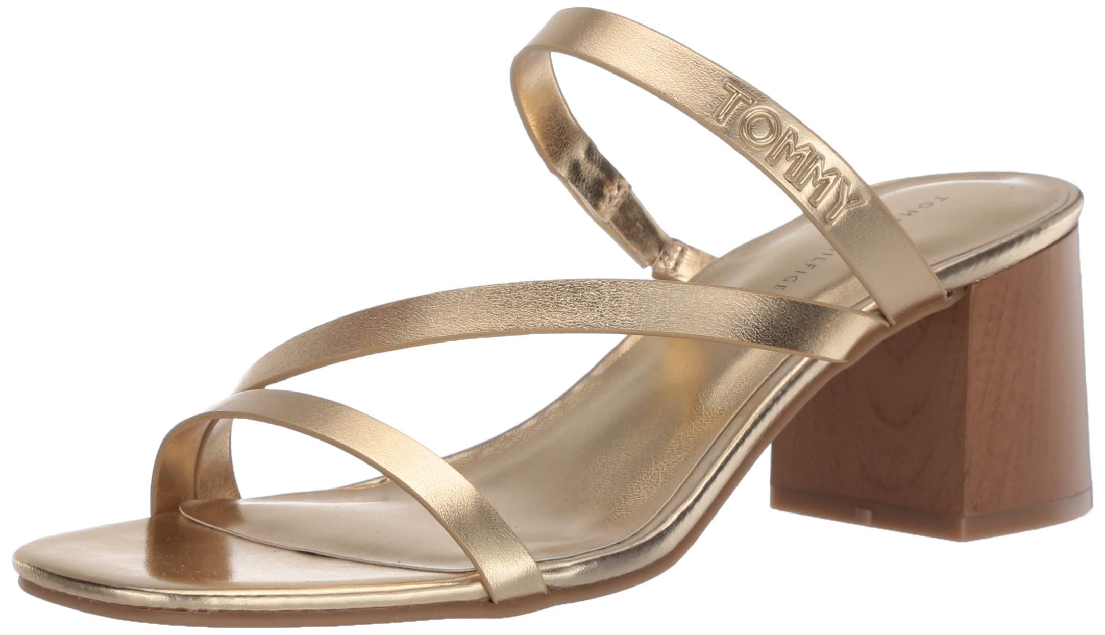 tommy hilfiger gold sandals