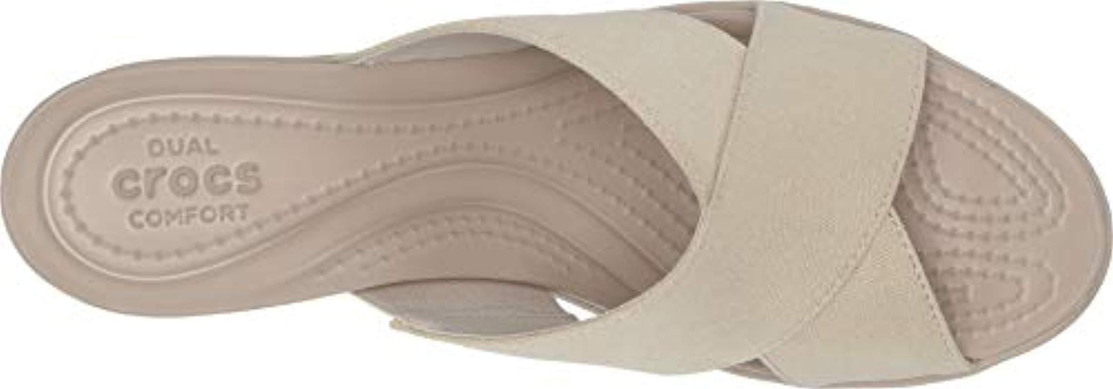 crocs leigh ii x strap wedge