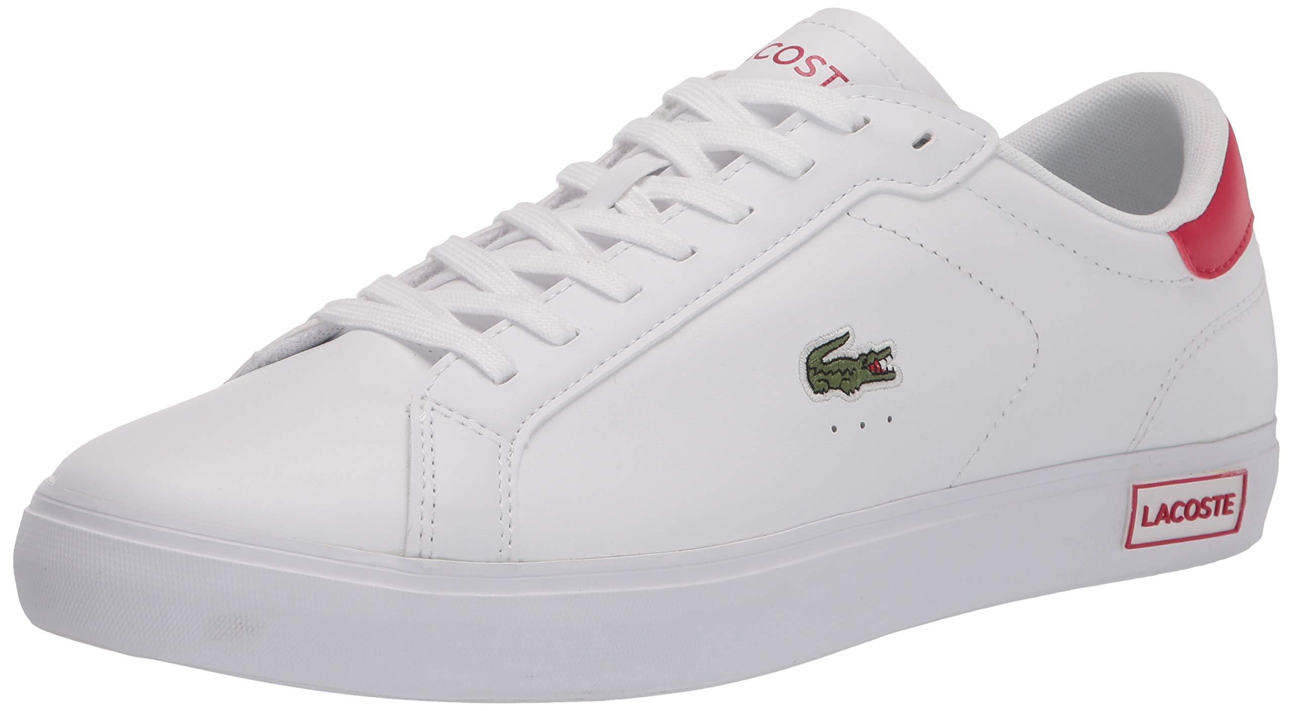 Lacoste Mens Powercourt 0520 1 Sma Sneaker in White/Red (White 