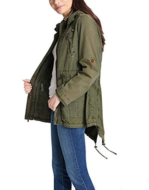 levi's women's lightweight cotton hooded anorak