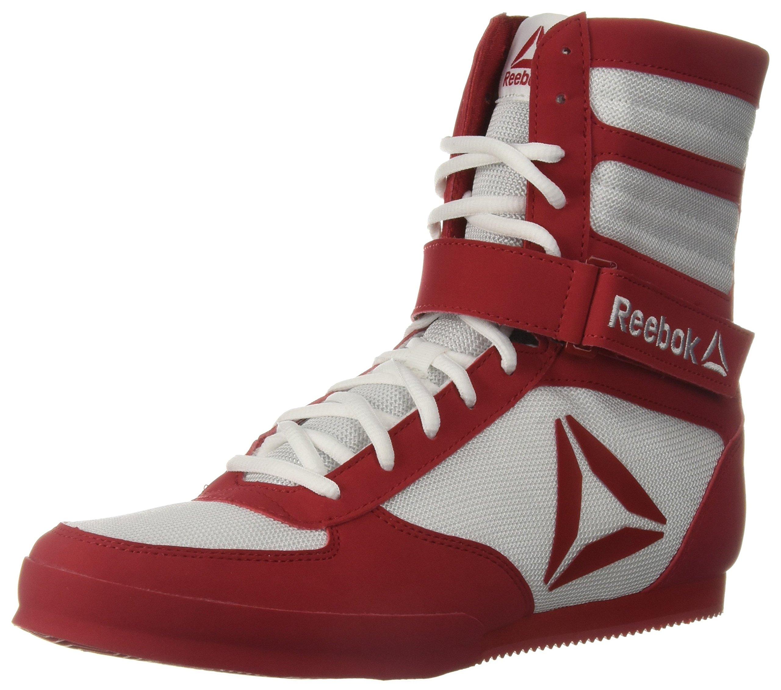 Reebok Leather Boot Boxing Shoe in Red 