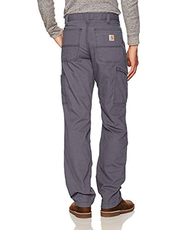 Carhartt Canvas Rugged Flex Rigby Double Front Pant in Gray for Men - Lyst