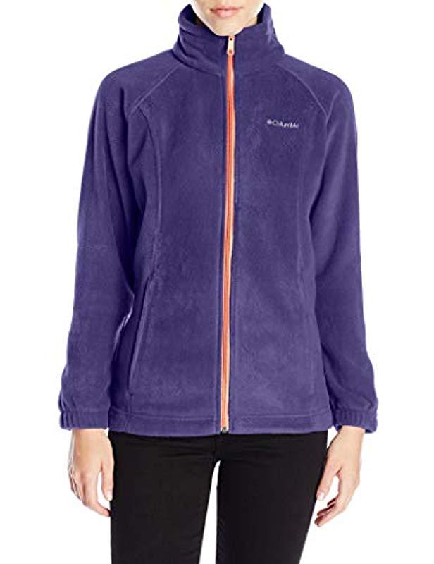Columbia Fleece Petite Benton Springs Full Zip Jacket in Dark Raspberry  (Purple) - Lyst