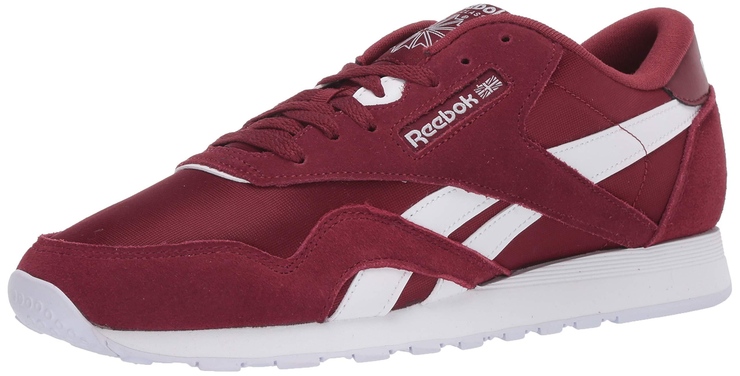 red nylon reebok classics