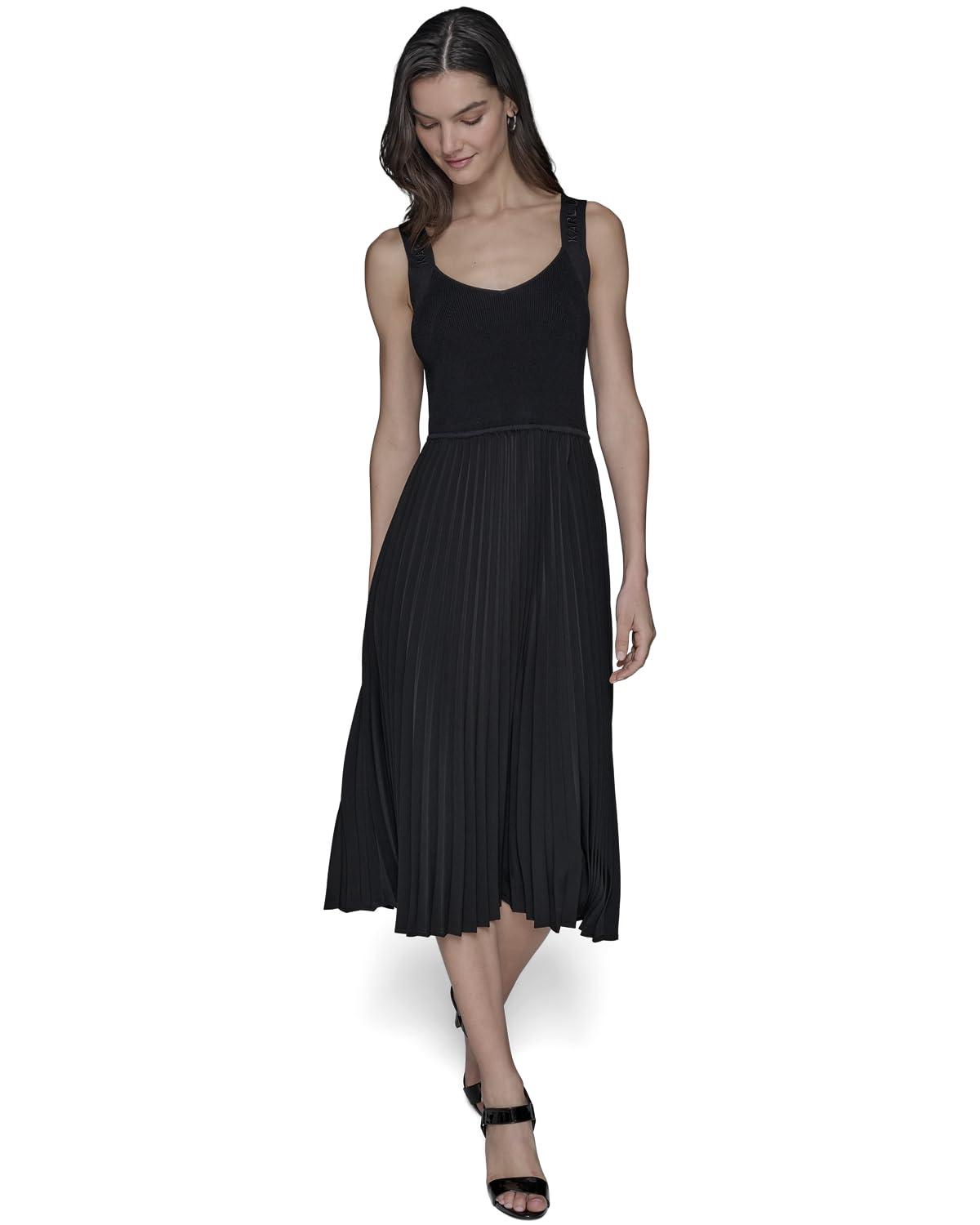 KARL LAGERFELD Women's Floral Crinkle Chiffon Maxi Dress - Uneven Hem Long Dress