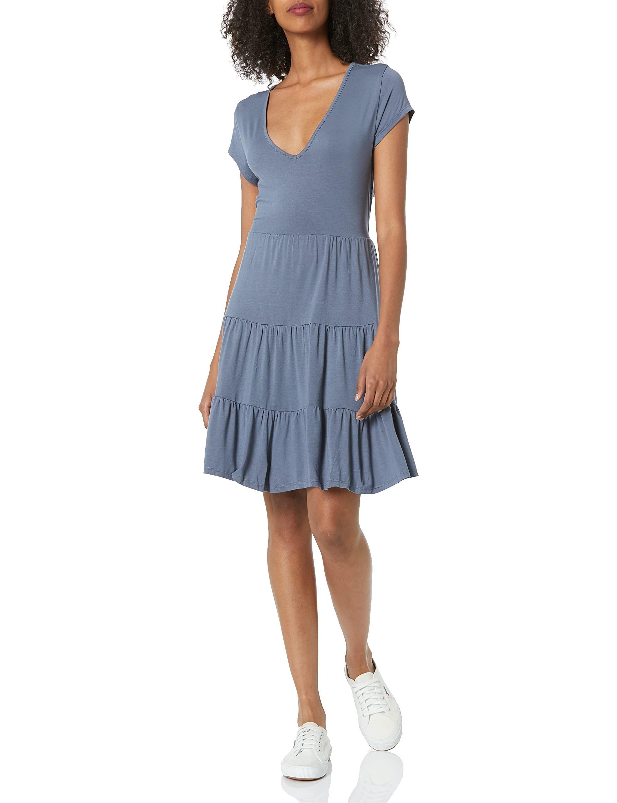 lucky brand printed tiered babydoll dress