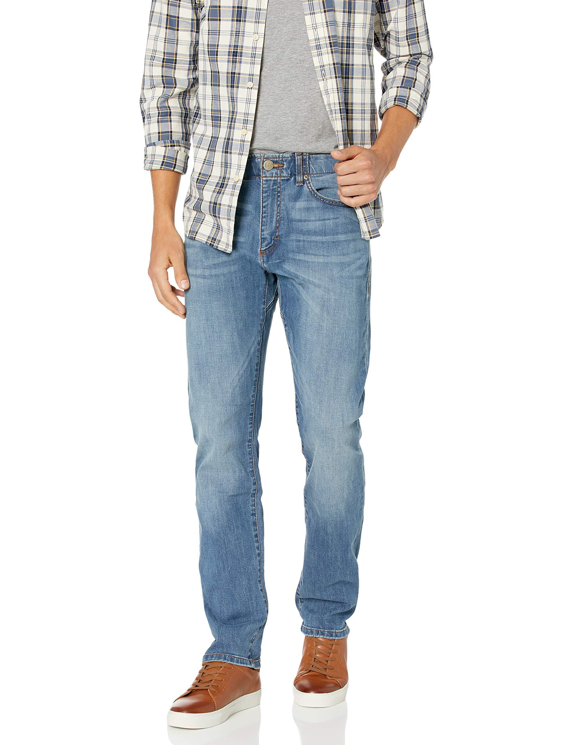 lee slim straight jeans