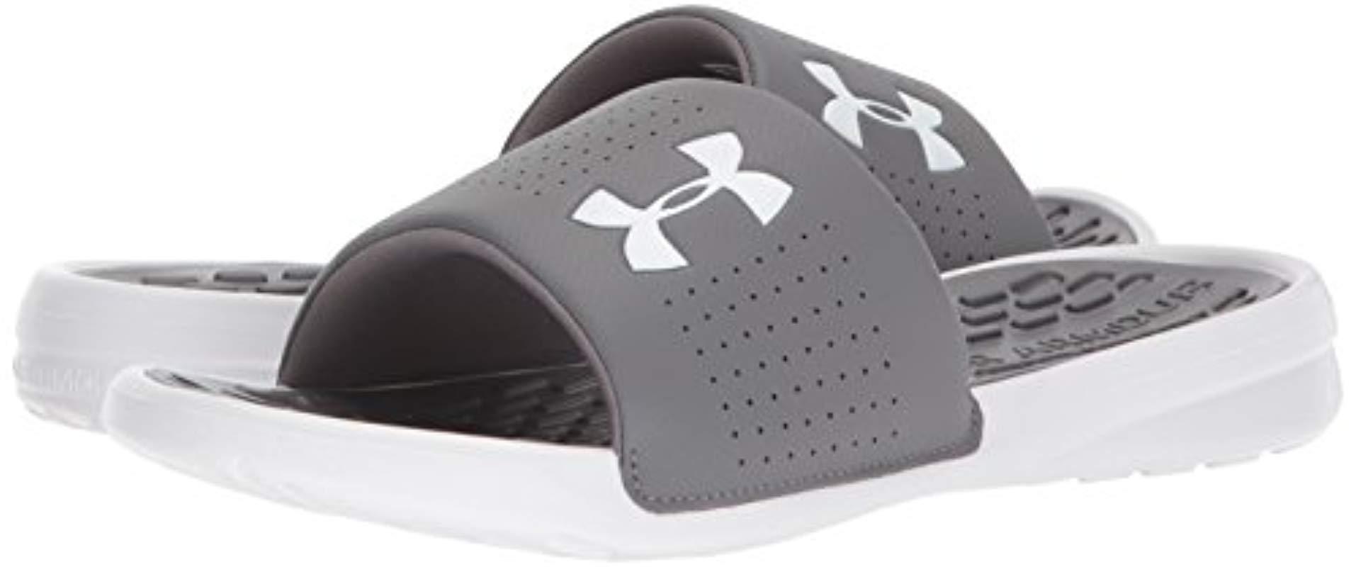 Under Armour Playmaker Fixed Strap Womens Sliders White 