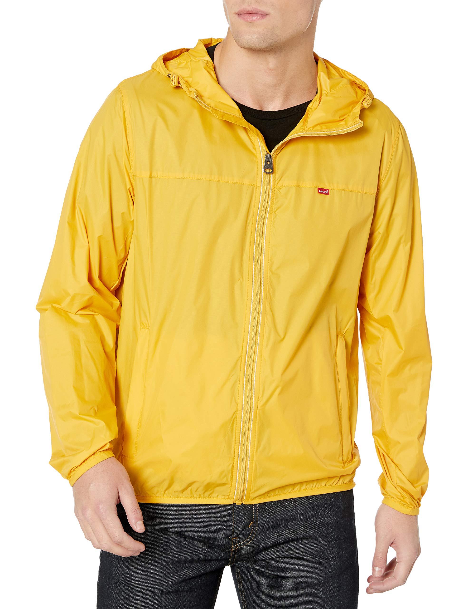 Levi's Lightweight Hooded Packable Wind Breaker in Yellow for Men