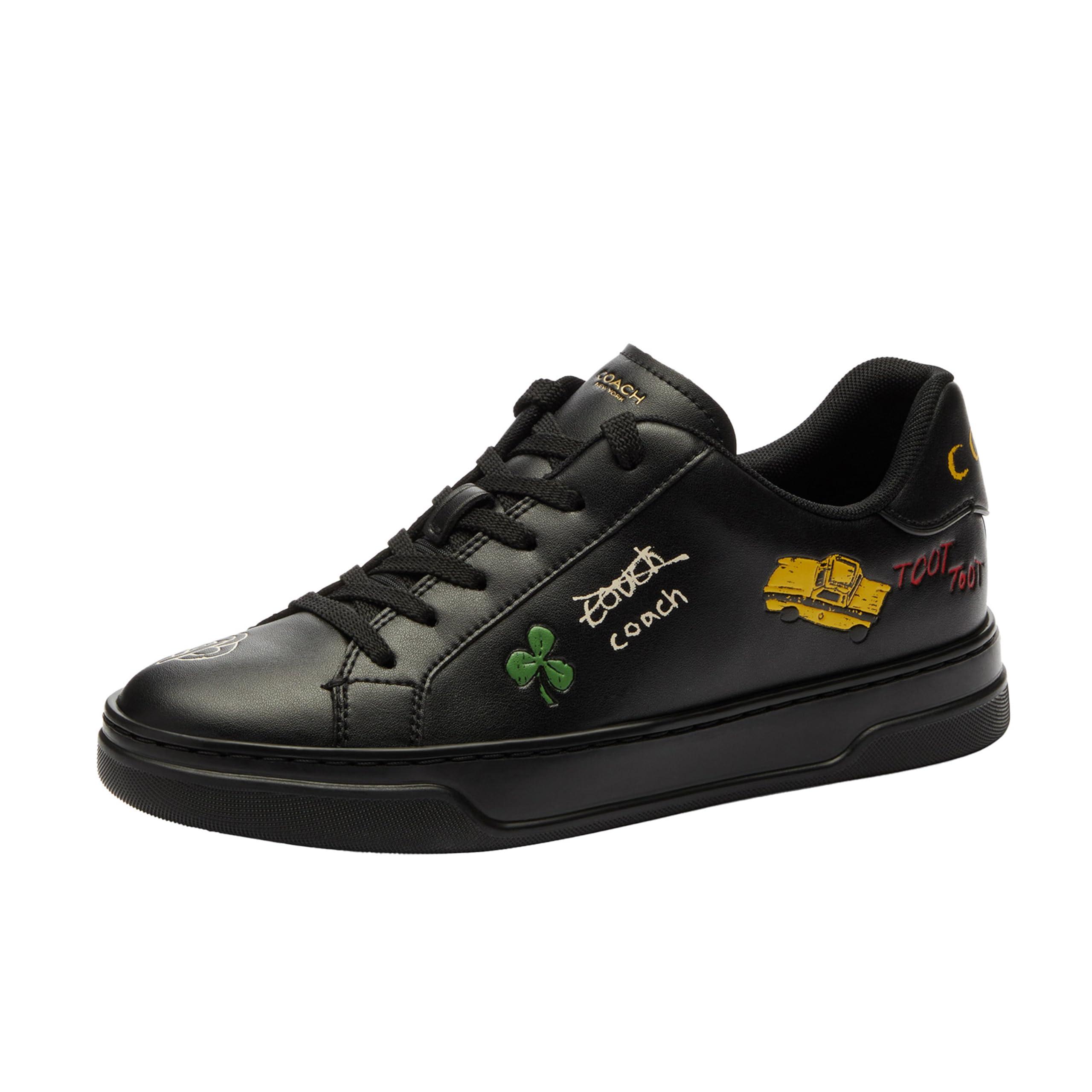 COACH High Line Sneaker With Sketch Print in Black | Lyst