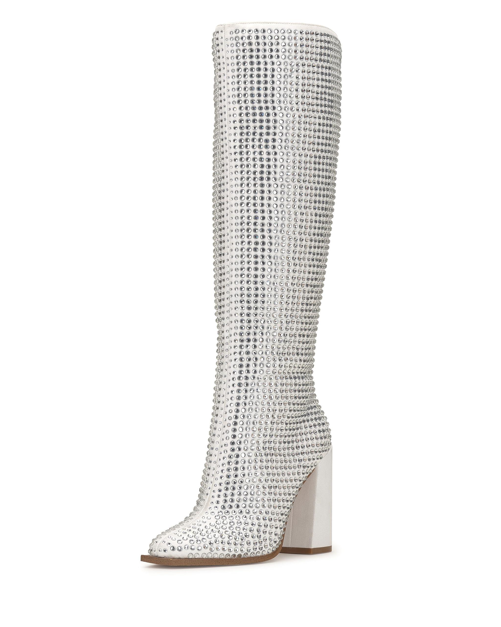 Jessica Simpson Lovelly Embellished Over The Knee Boot High in White Lyst