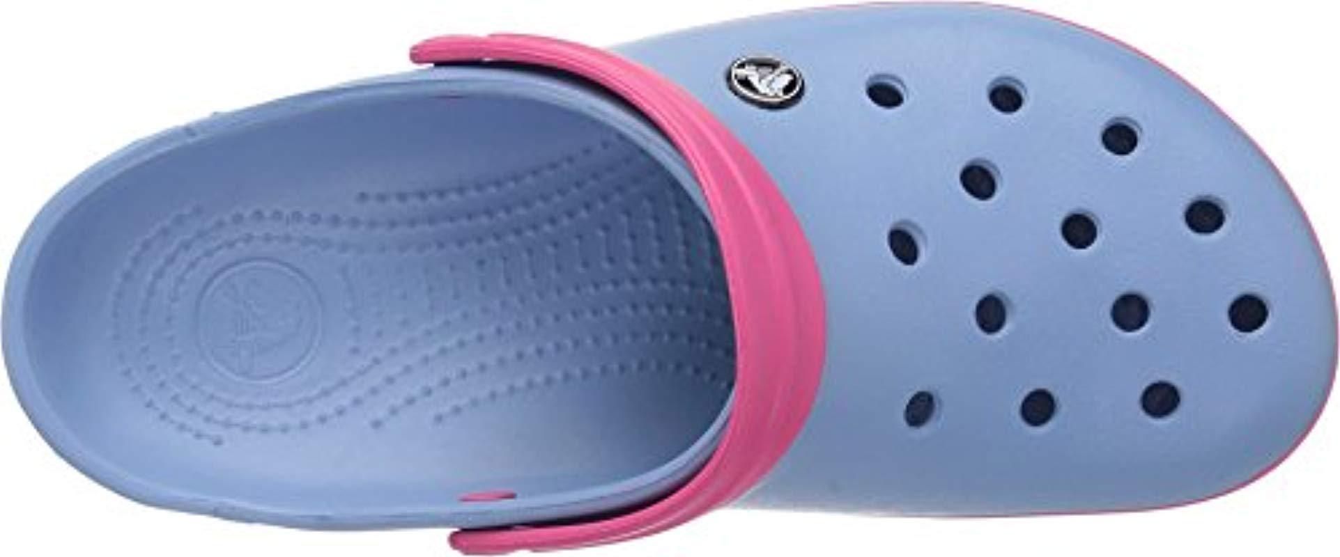 crocs chambray blue paradise pink