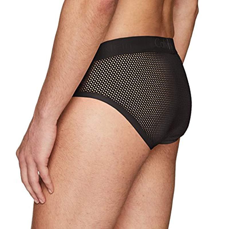 Calvin Klein Underwear Body Mesh Briefs in Black for Men - Lyst
