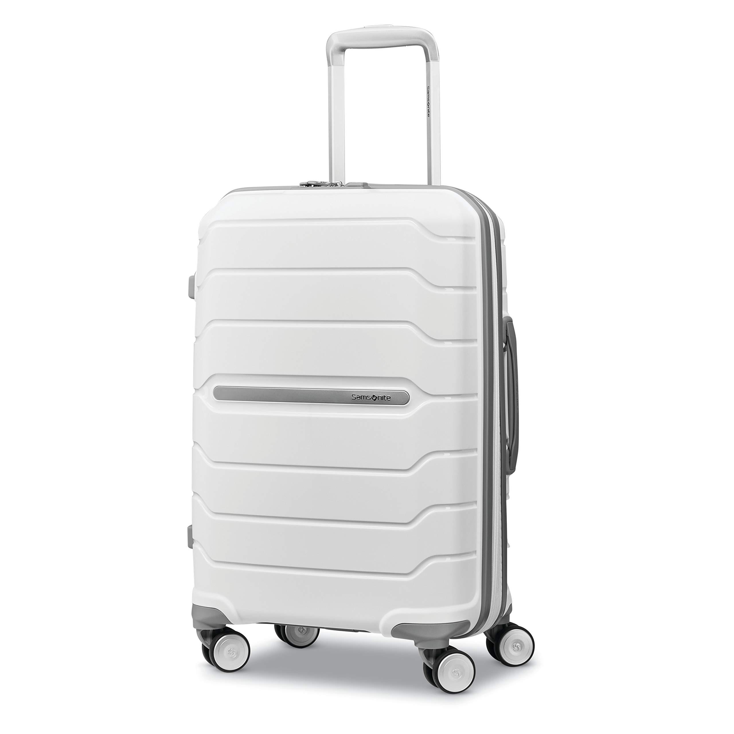 samsonite freeform hardside expandable with double spinner wheels white