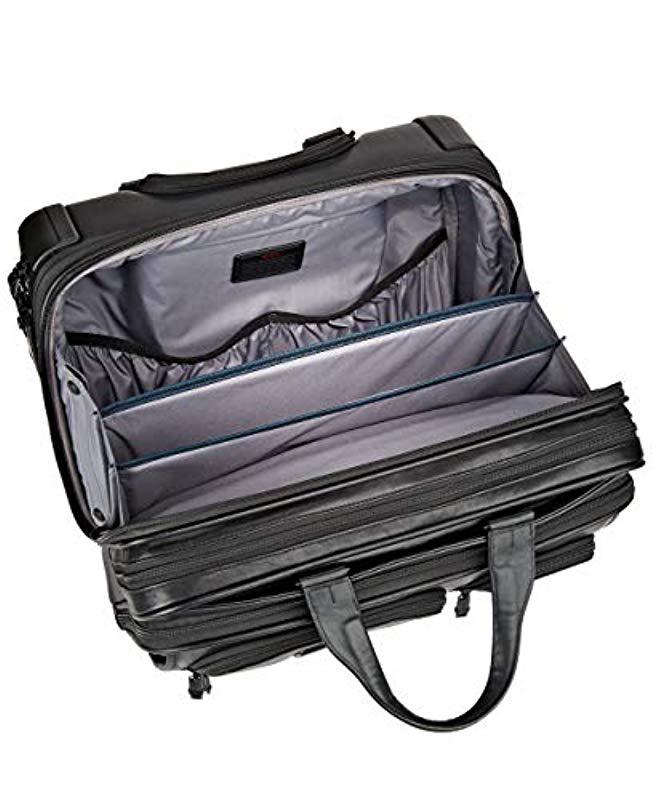 Tumi Alpha 2 Carryon Wheeled Leather Laptop Deluxe Brief Briefcase