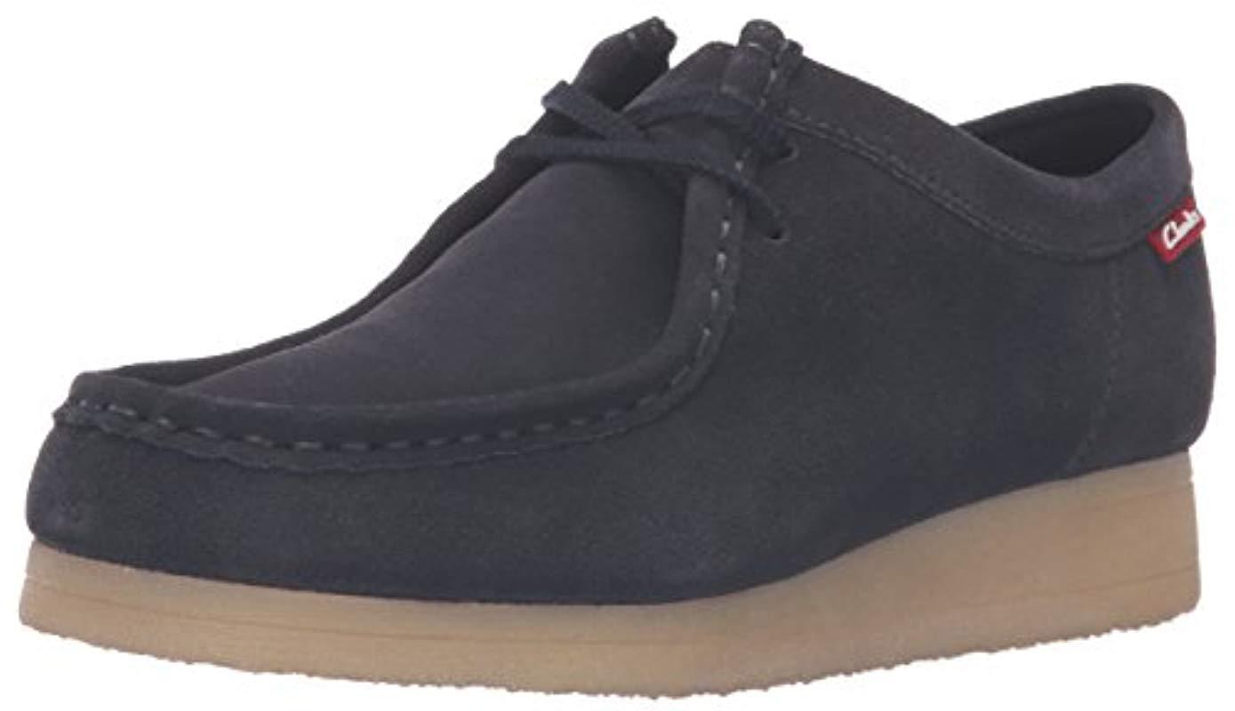 Clarks Leather Padmora Oxford in Navy Suede (Blue) - Lyst