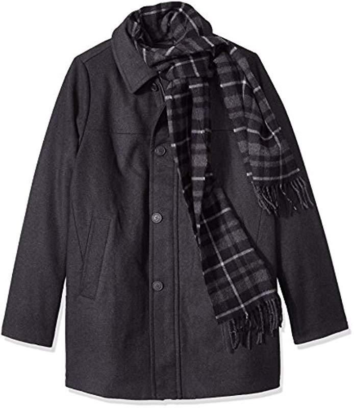 dockers wool scarf coat