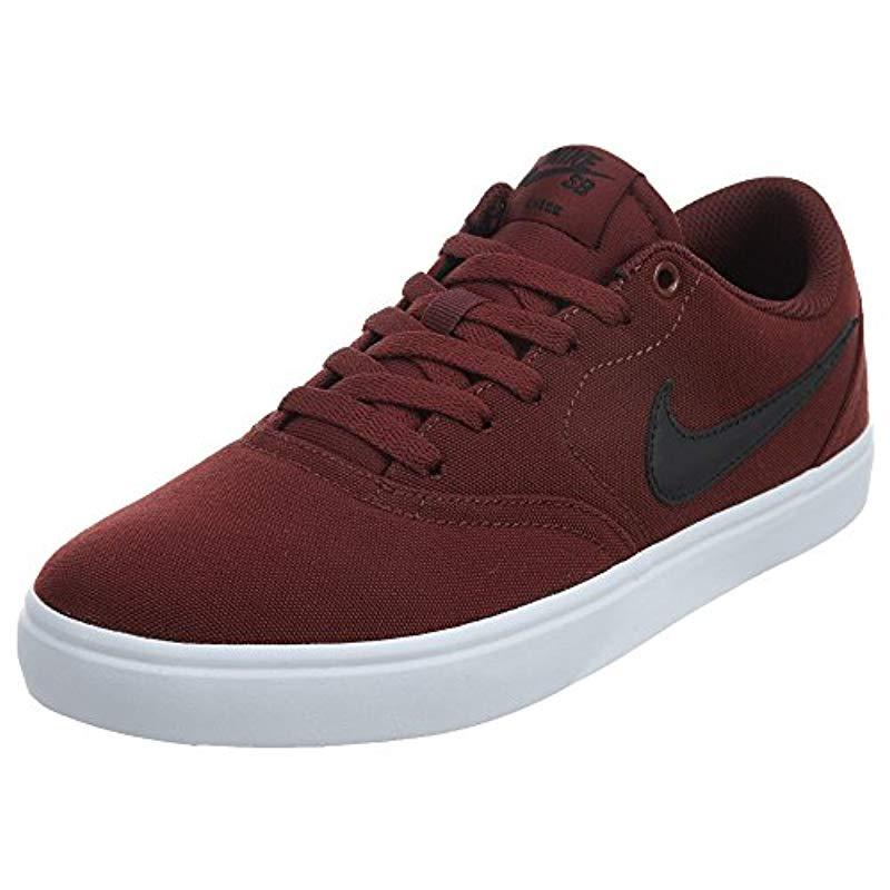 lema ley Gran cantidad de Nike Sb Check Solarsoft Canvas in Red for Men | Lyst