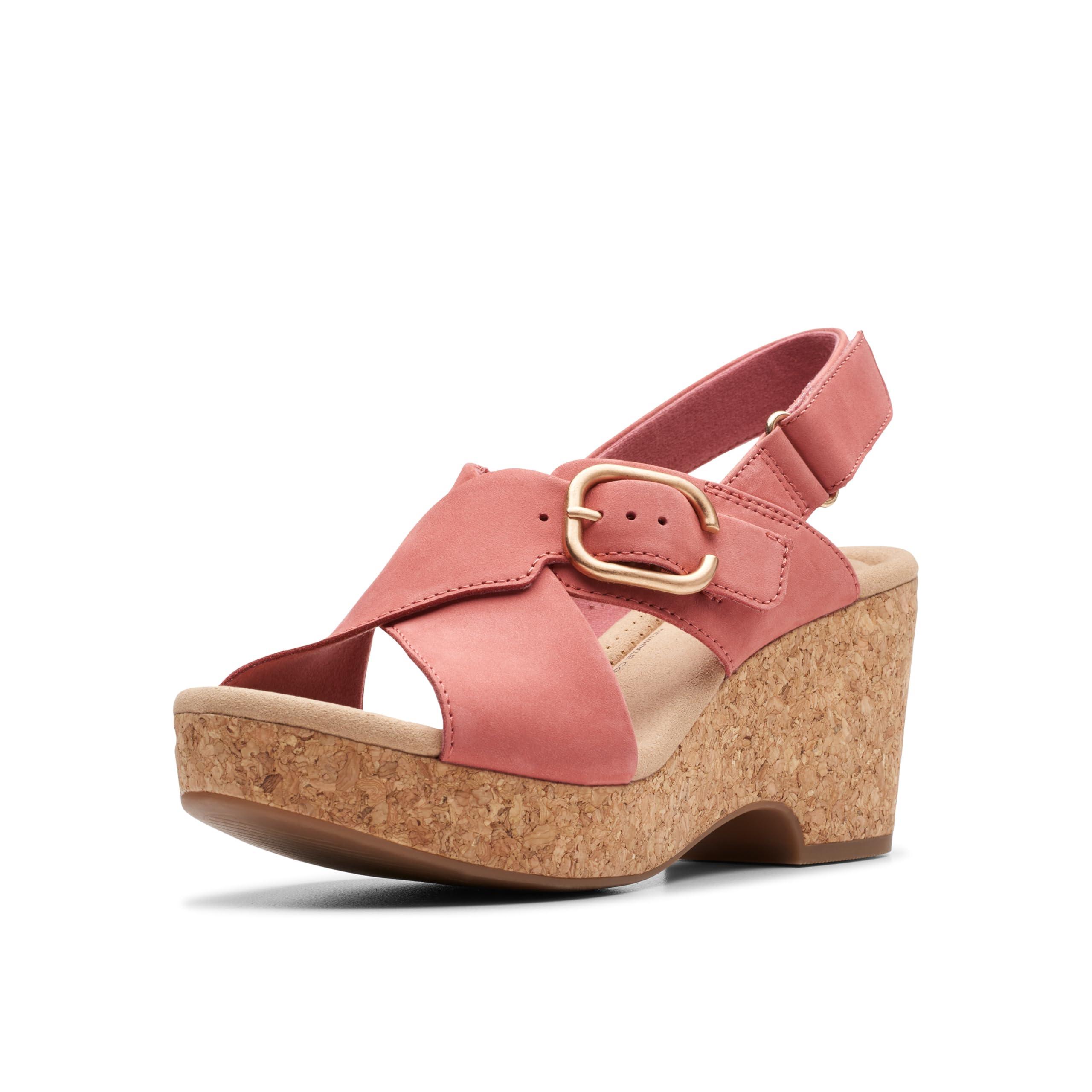 Clarks Giselle Dove Wedge Sandal in Pink Lyst