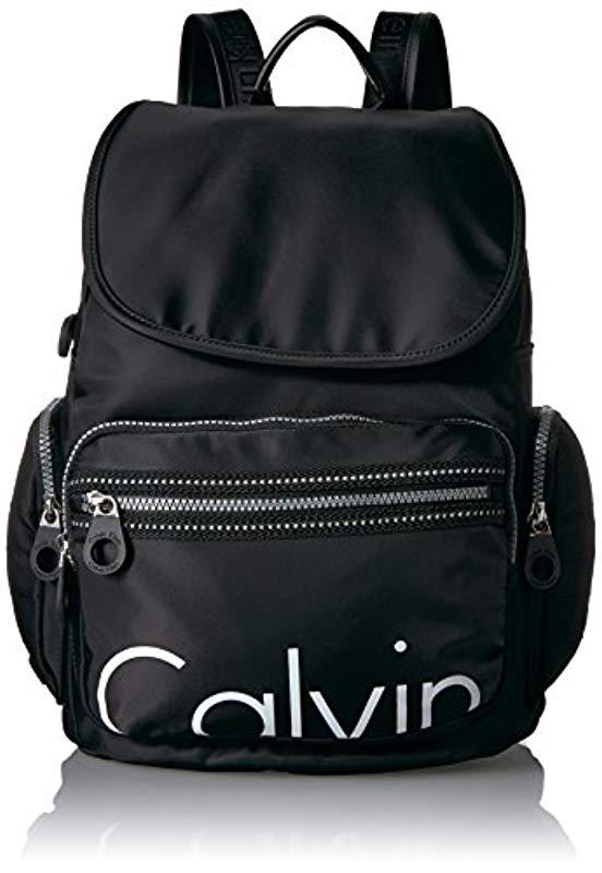 Calvin Klein Synthetic Athliesure Nylon Multipocket Backpack in Black