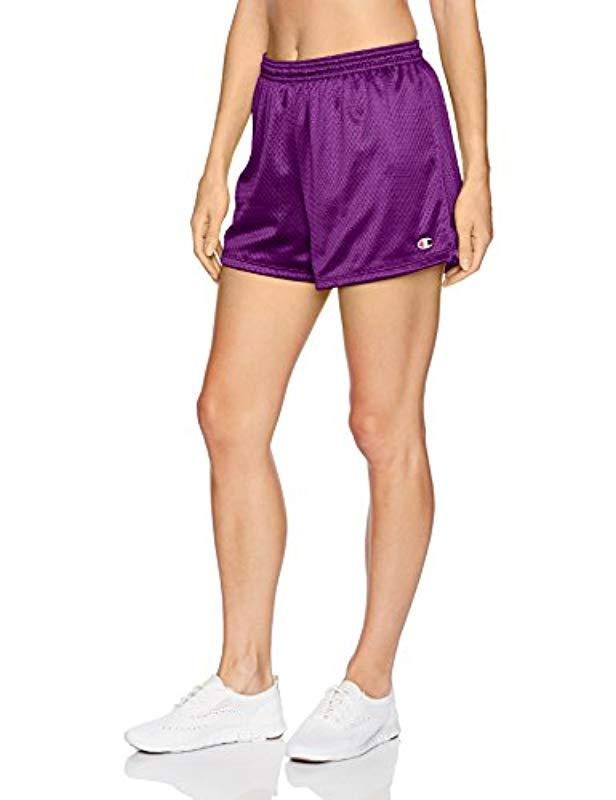 champion athletics purple shorts