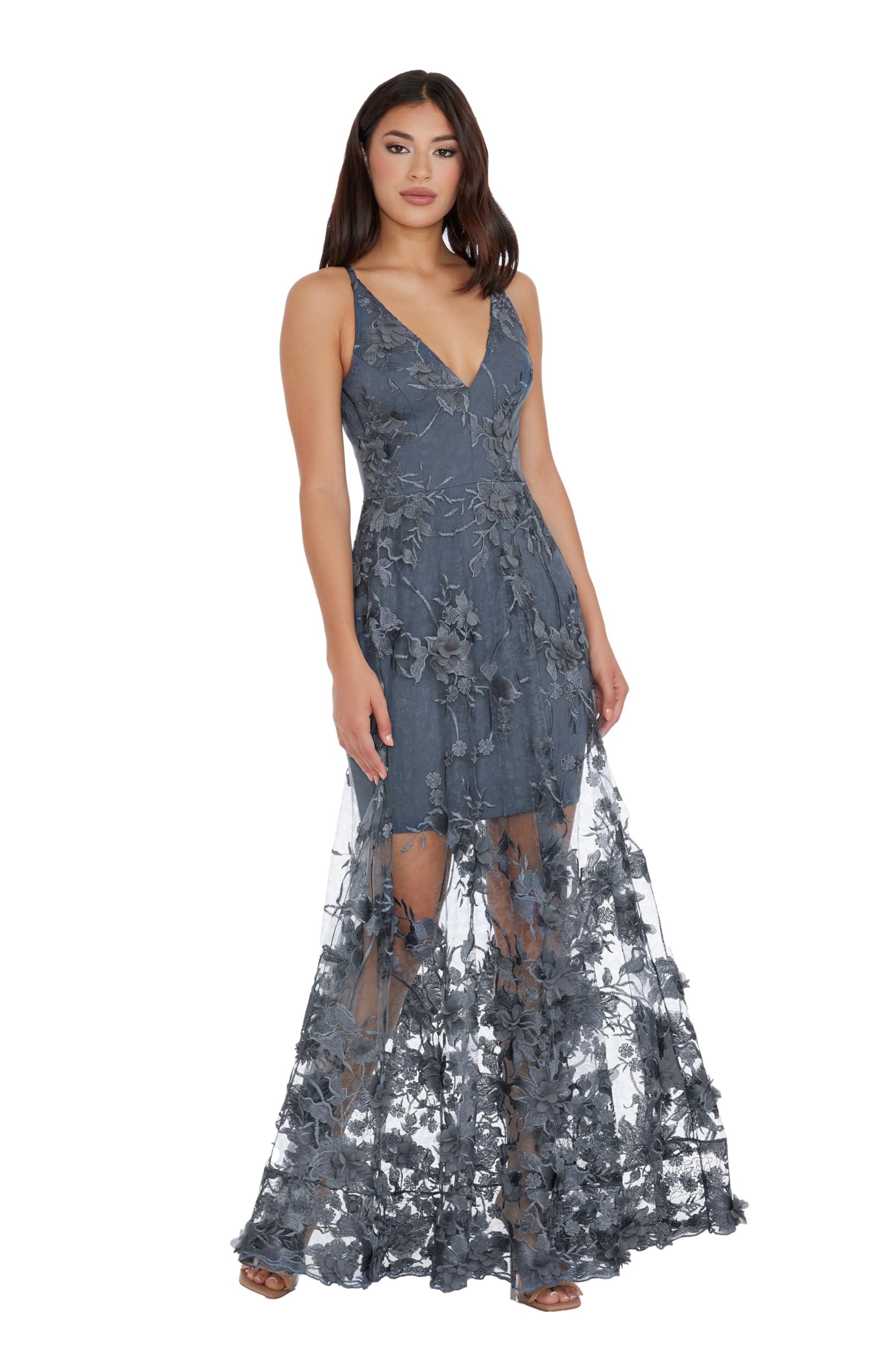 Dress the population sidney embellished lace gown top