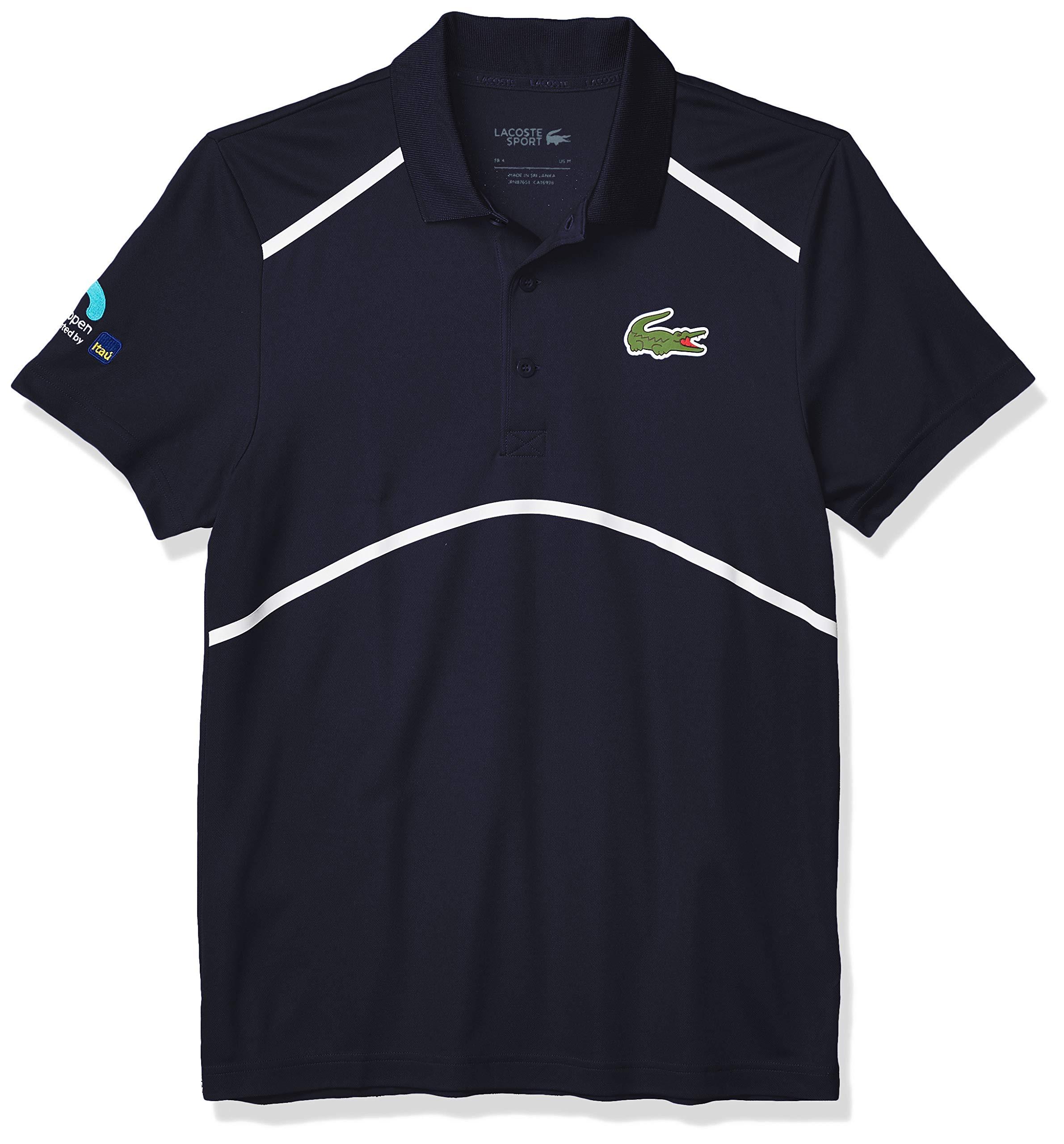 Lacoste Sport Miami Open Ultra Dry Graphic Polo Shirt in Navy Blue