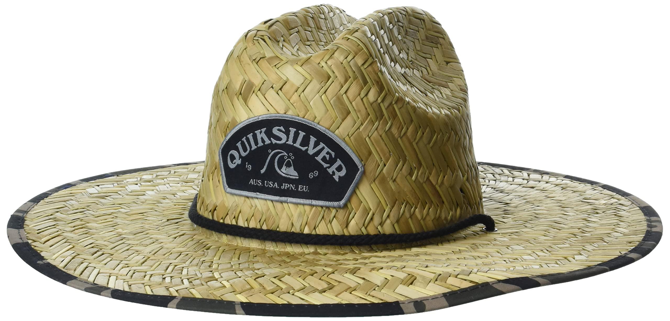 Quiksilver Mens Outsider Protection Lifeguard Straw Sun Hat in Black