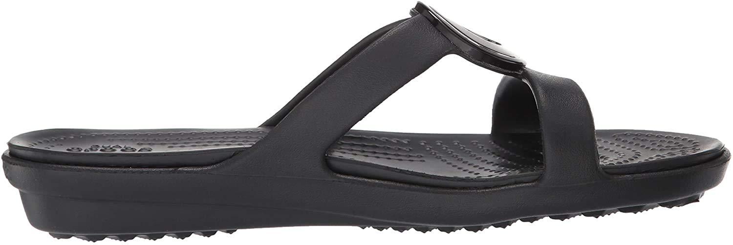 Crocs women's sanrah metal block strap wedge sandal 2025