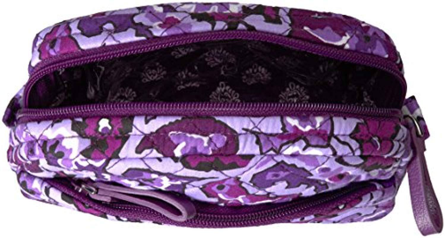 Vera Bradley Signature Cotton Mini Cosmetic Makeup Bag in Lilac Paisley