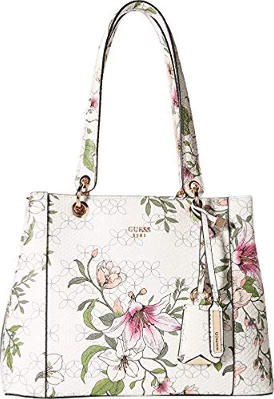 guess kamryn floral tote