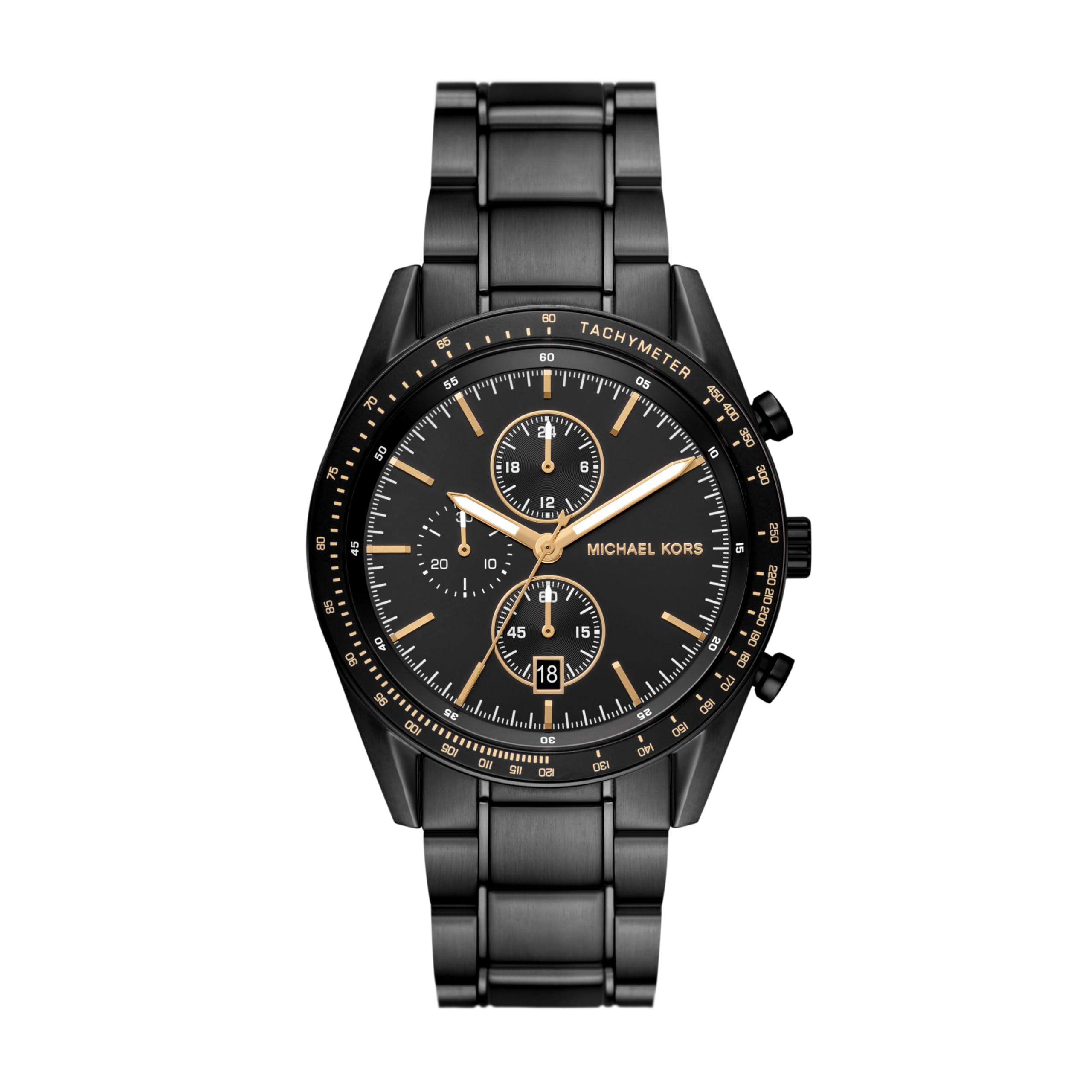 Michael Kors Mk9113 Accelerator Chronograph Stainless Steel Watch in Black for Men Lyst