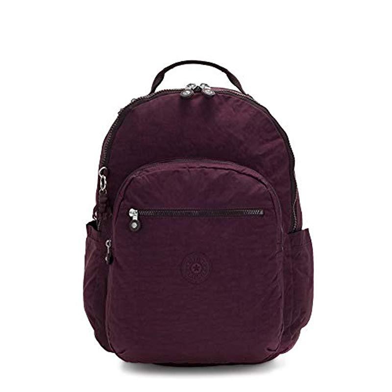 Kipling Synthetic Womens Seoul Extra Large Laptop Backpack in Dark Plum