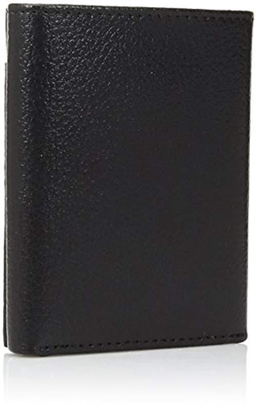 Nike Leather Pebble Trifold Wallet in Black for Men | Lyst