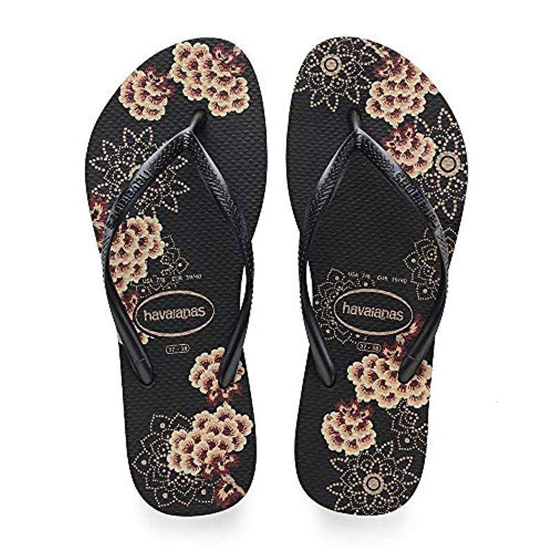 Havaianas Rubber Slim Organic Flip Flop Sandal in Black/Grey (Black) - Save 10% - Lyst
