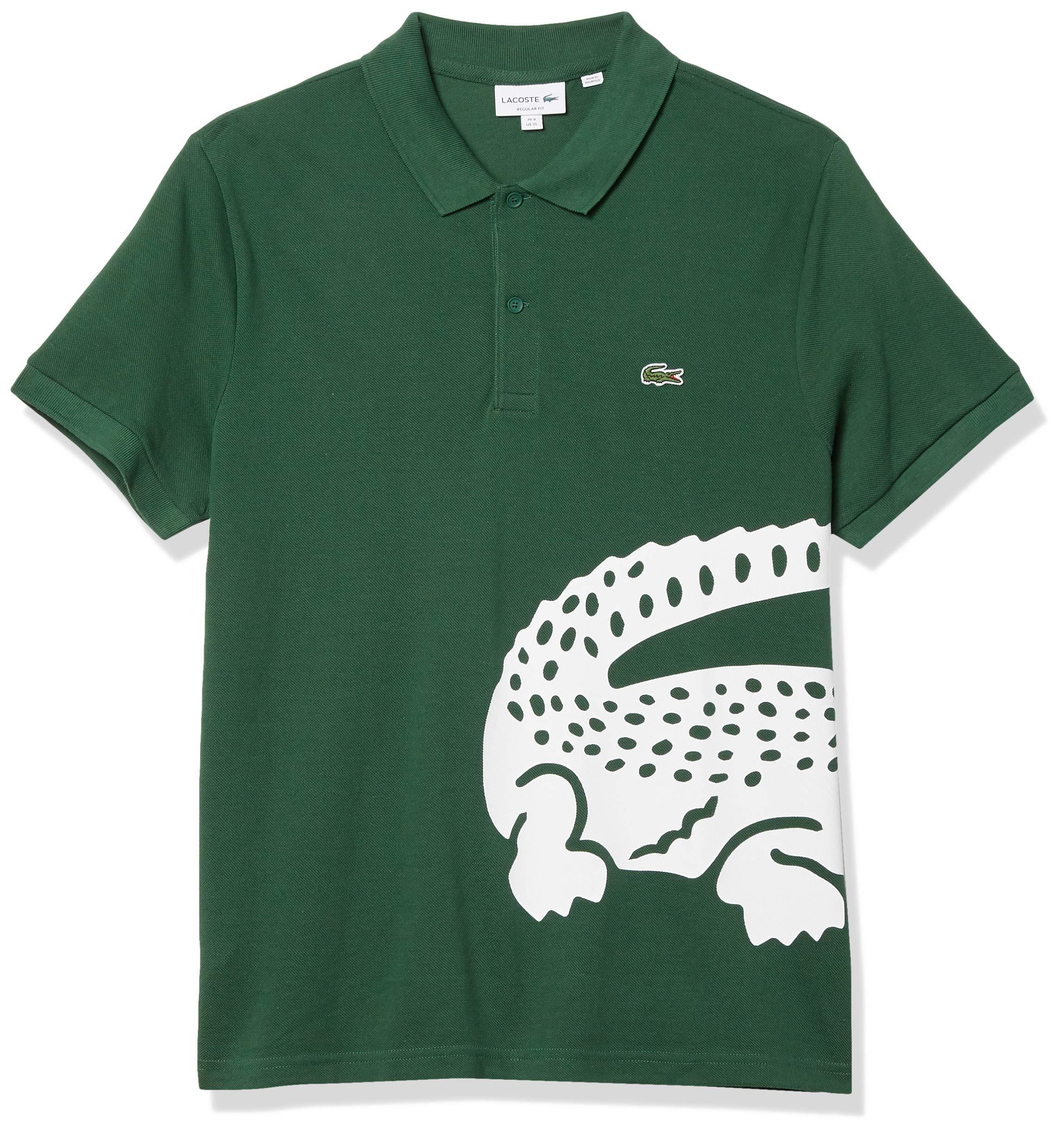 Lacoste Short Sleeve Large Croc Animation Regular Fit Polo Shirt in Green  for Men | Lyst