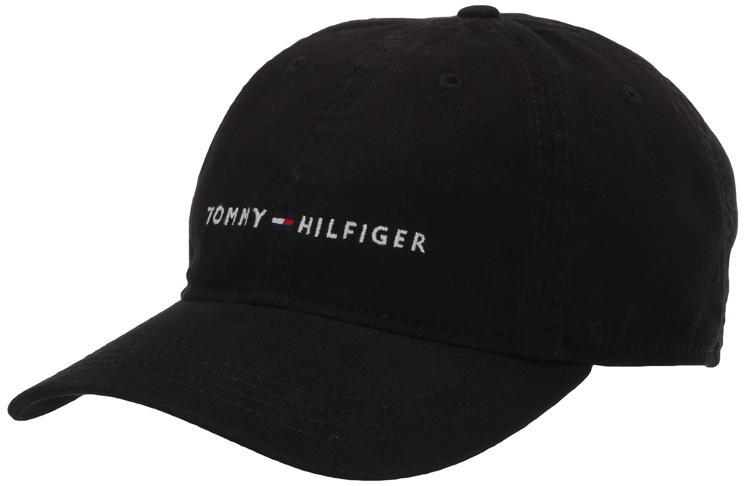 Tommy Hilfiger Big And Tall Logo Dad Baseball Cap In Black For Men Lyst