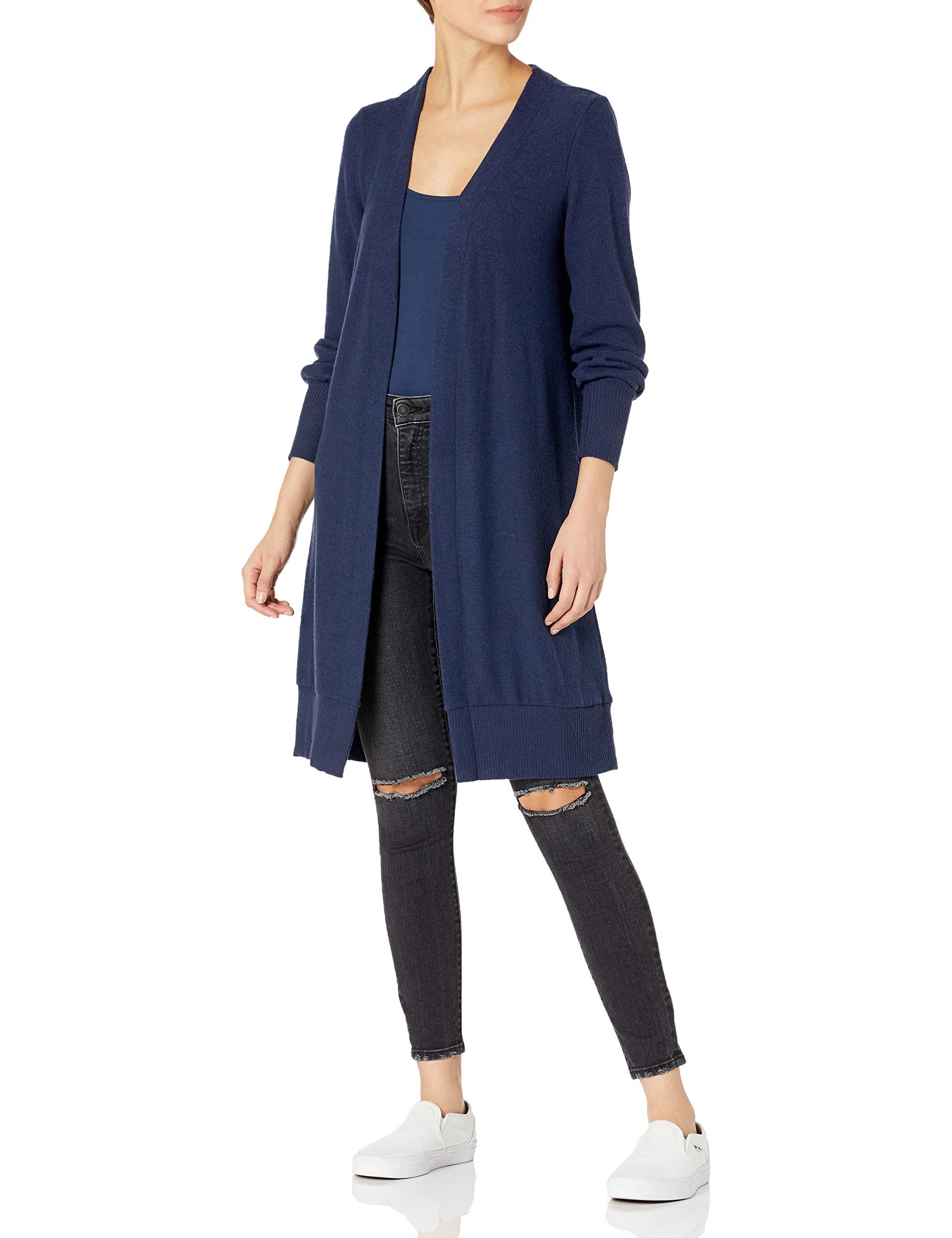 Lucky Brand Long Sleeve Open Front Jersey Cardigan Sweater in Blue - Lyst