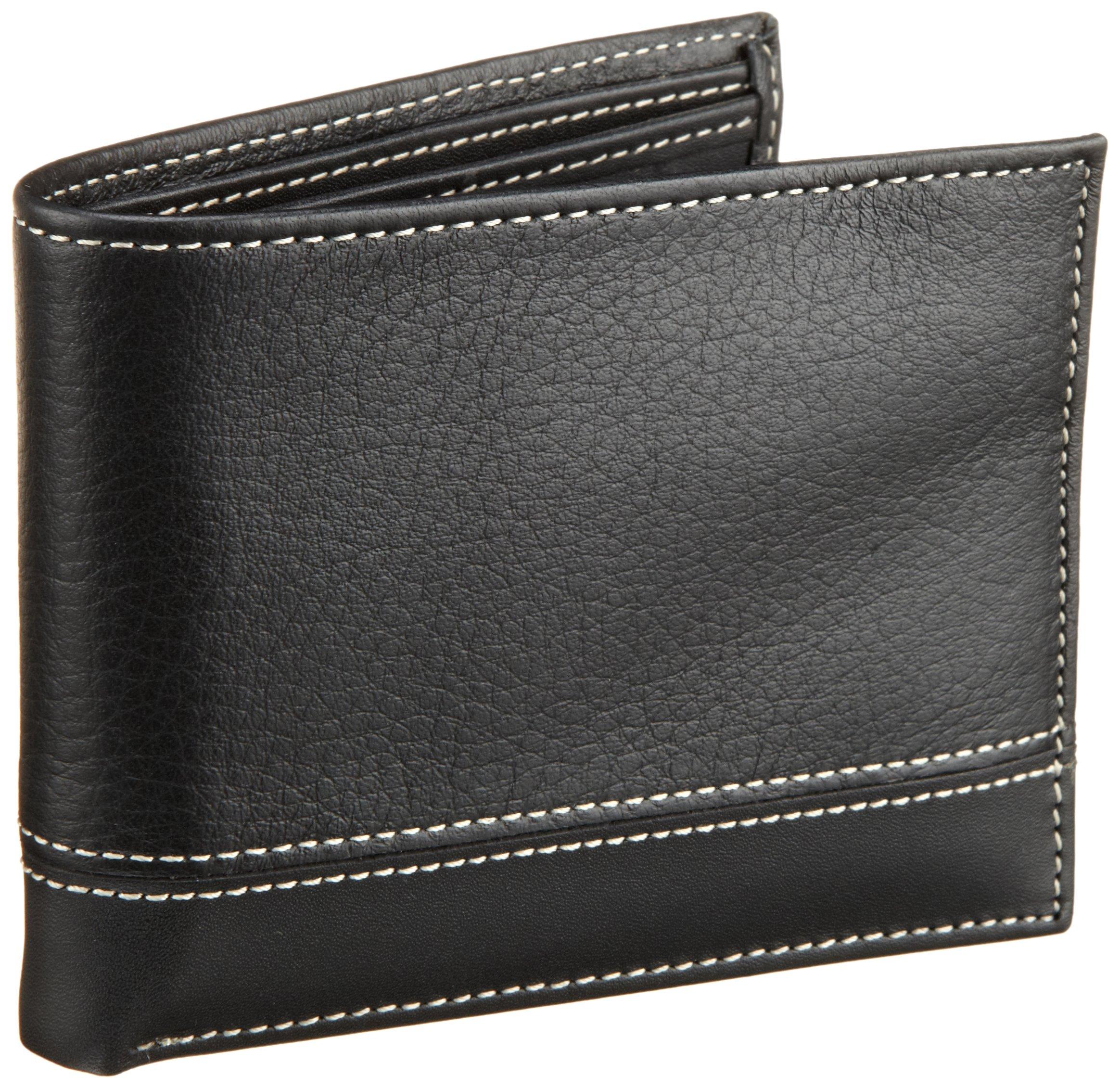 Perry Ellis Leather Sheridan Passcase Wallet in Black for Men Save 20