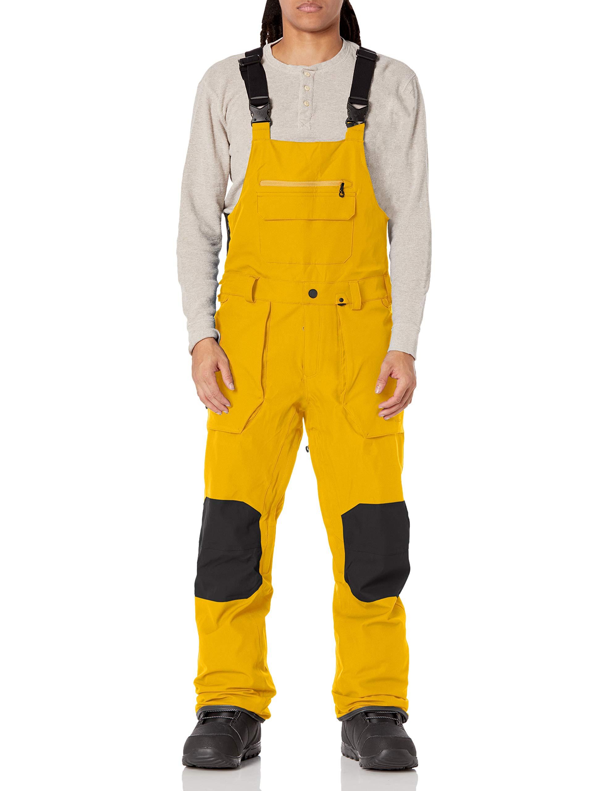 Volcom Neoprene Roan Bib Overall Snowboard Pant in Yellow for Men | Lyst