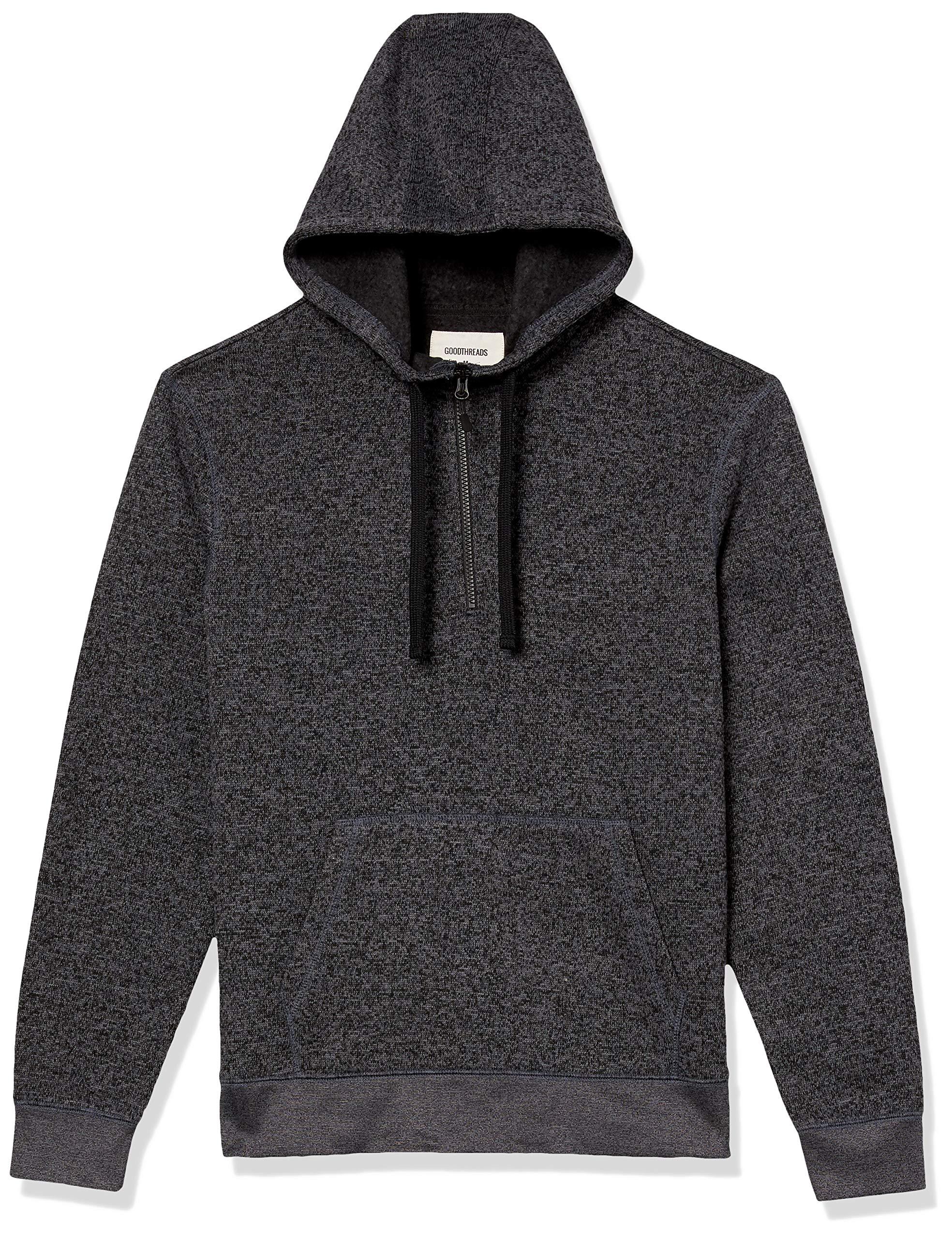 Goodthreads Sweater-knit Fleece Long-sleeve Half-zip in Charcoal (Gray ...